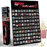 Generic Top 100 Horror Movies Scratch Off Poster - Featuring Iconic Films - Gift for Horror Movie Fans, 23x16, Black / Red