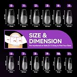 gelike ec Medium Coffin Nail Tips 120pcs 12 Sizes for DIY Salon view 2