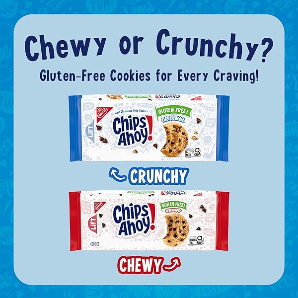 CHIPS AHOY! CHEWY GLUTEN FREE FUDGY CHOCOLATE CHIP COOKIES, 9.75 OZ