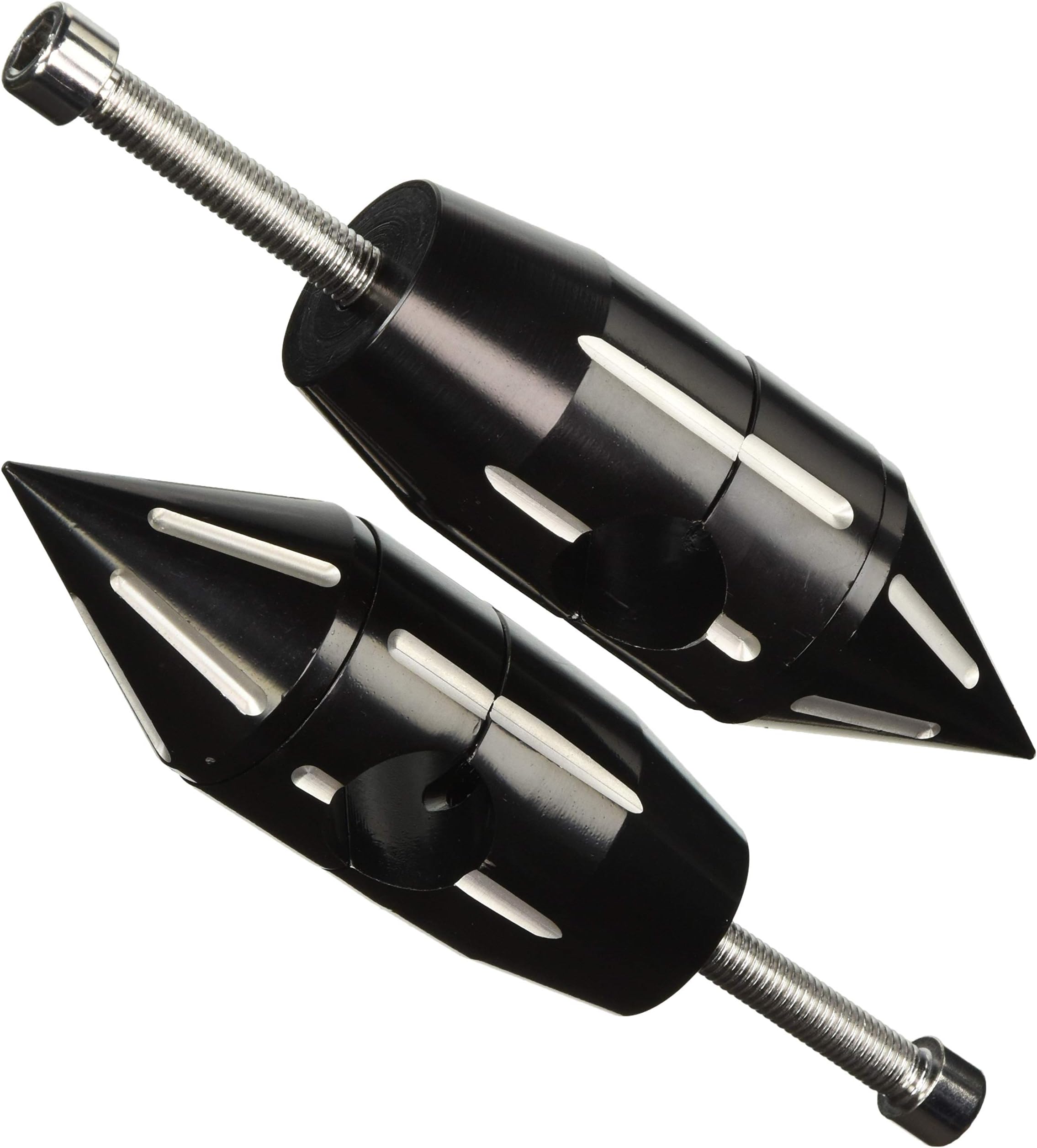 Krator 2 1/4" Spiked Black Motorcycle Handlebar Pullback Risers (1" Bar) Handlebar Hand Bar Risers Riser Custom FOR HONDA YAMAHA KAWASAKI SUZUKI HARLEY DAVIDSON CRUISERS CHOPPERS Motorcycle Bikes