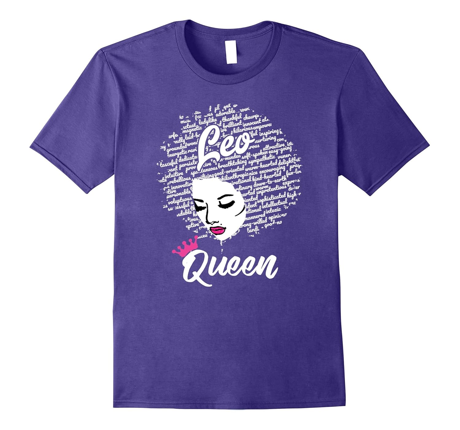 Leo Zodiac Birthday Afro Gift T-Shirt for Black Women-Rose