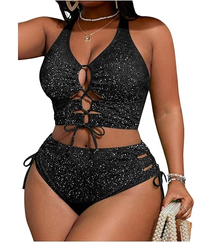Amazon.com: SOLY HUX Women's Plus Size Swimsuit Leopard Print