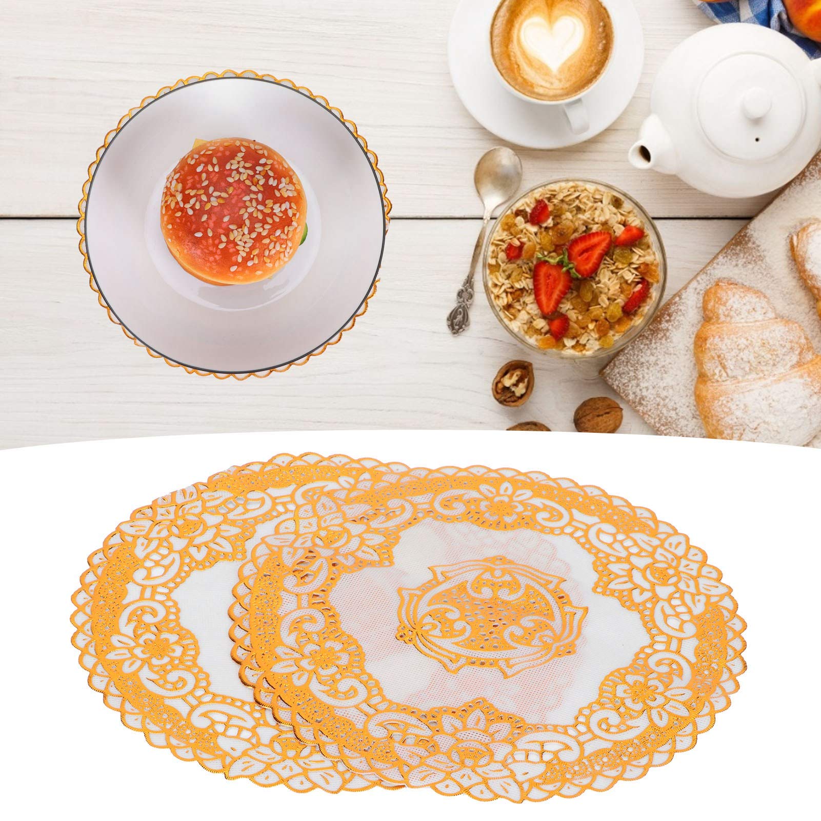 FASJ Coaster, Non‑slip 20x20cm 2PCS Placemats Heat Insulation for Birthday for Housewarming(Pattern 04)