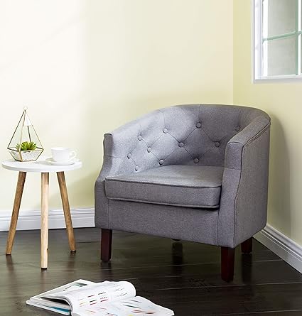 Amazon Com Homevibes Accent Chair Pu Leather Mid Century