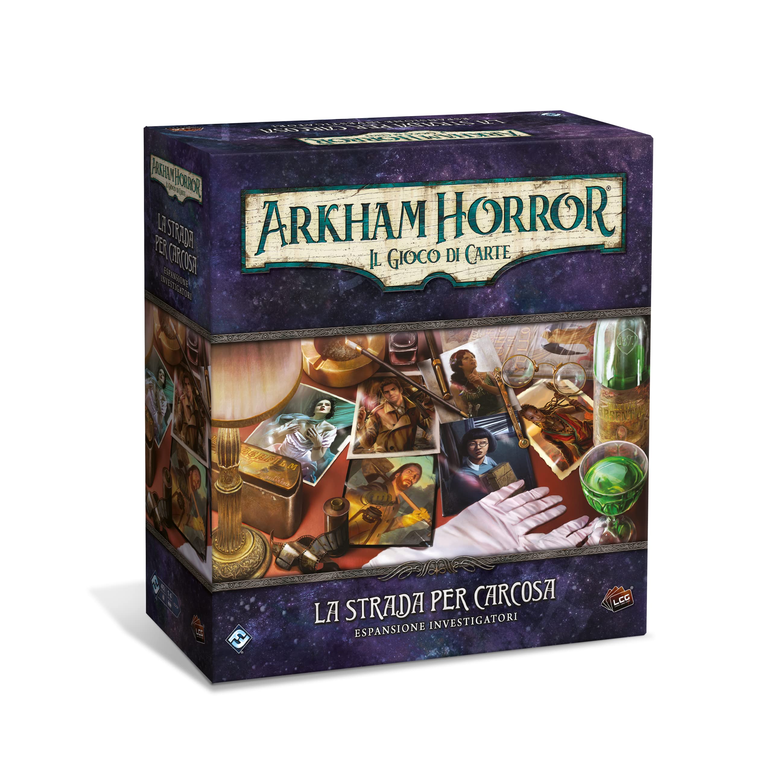 Asmodee - Arkham Horror The Card Game: The Road to Carcosa, Investigators Expansion - Card Game Expansion, Italian Edition
