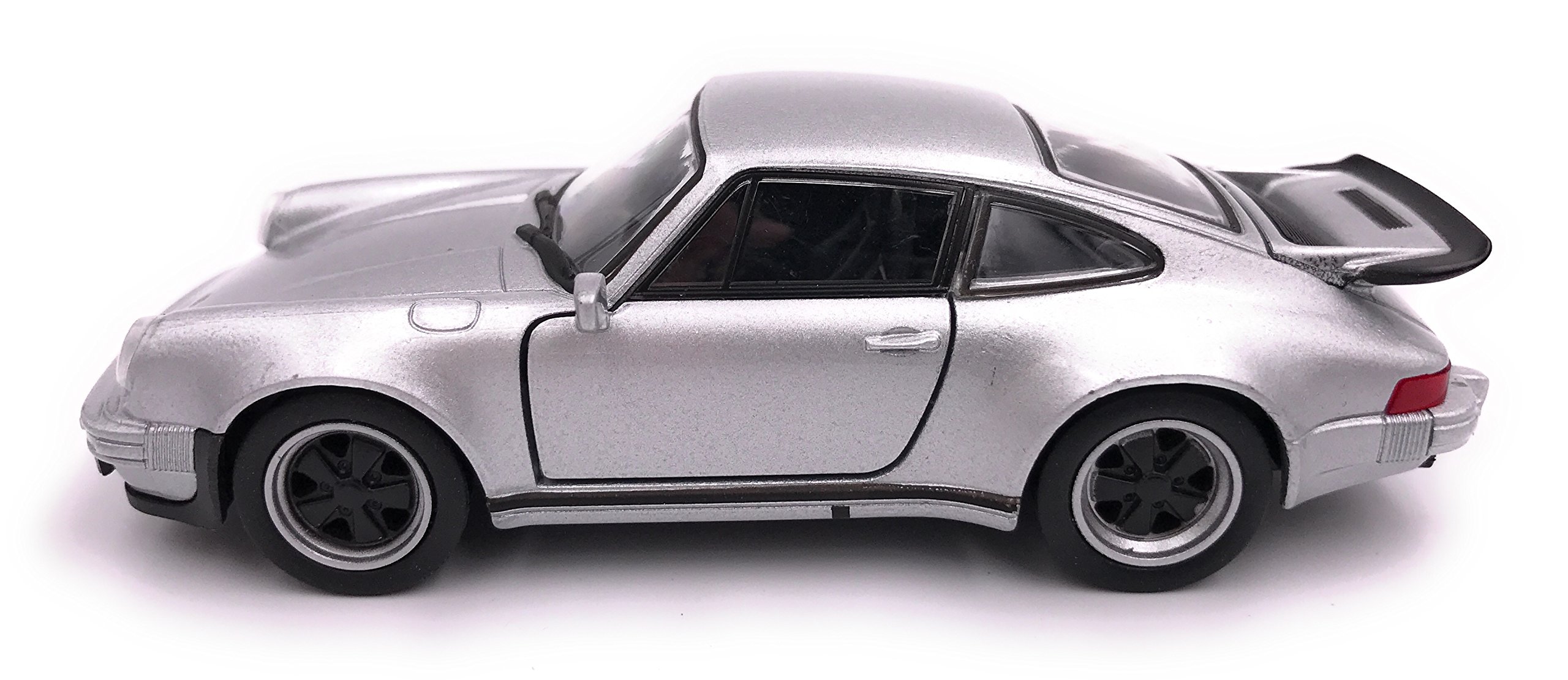 Toi Toys Welly Model Car Porsche 911 Turbo 930 Sports Car Classic Car Miniature Car Scale 1:39 / L 12cm Silver