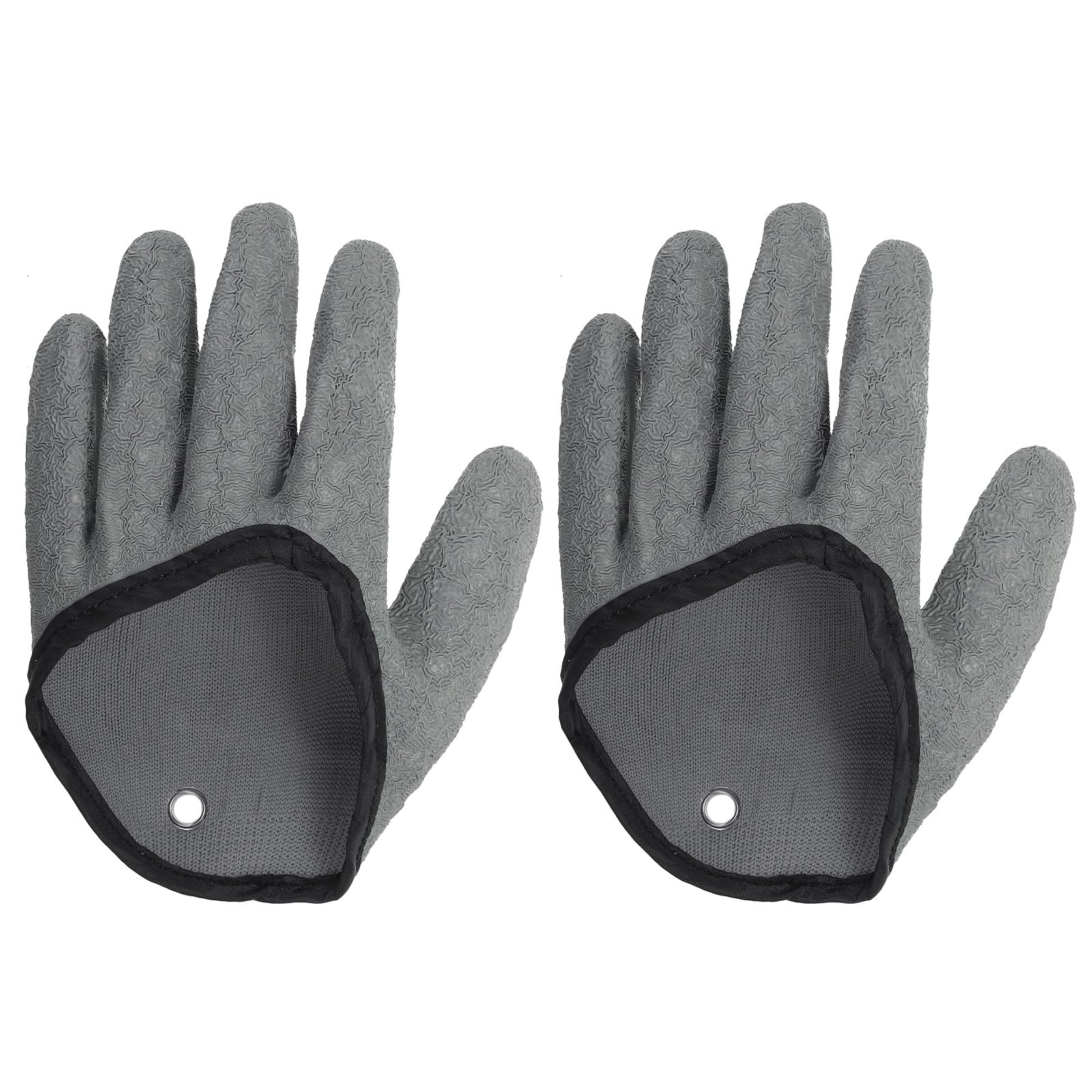 PATIKIL Fishing Gloves for Man, 2 Pack Fisherman Professional Catch Fish Gloves Non-Slip Puncture Resistant Waterproof Fillet Glove for Handling Catching Cleaning, Grey(Left)