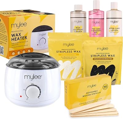 MYLEE Professional Complete Waxing Kit with Heater 2x500g Beads Spa