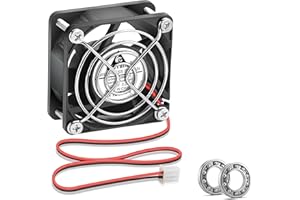 GDSTIME 60mm 12V Small Fans, 6025 60mm x 25mm 6cm Tiny Micro Mini Brushless Cooling Fans, for 3D Printer, DVR, Dual-Ball Bear