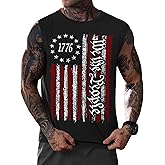 Mainfini Men American Flag Tank Top Muscle Graphic Gym Workout USA Sleeveless Tee Shirts (S-3XL)