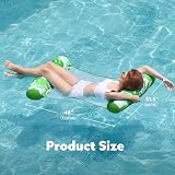 Sloosh 2 Packs Hammock Pool Floats Adults 4-in-1 Blue Green view 7