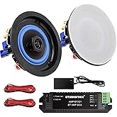 STUDIOFINIX 4 Inch Bluetooth Ceiling Speakers,160W 2-Way System, Wired Surround Sound for Living Room, Office,Kichten,Study Room,Basement,Covered Patio and Flush Mount