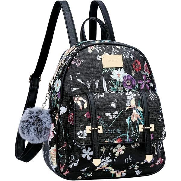 ALAZA Moon Moth Butterfly Mini Backpack - Quilted Polyester Fashion Daypack For Women, Anti-Theft Travel Bag