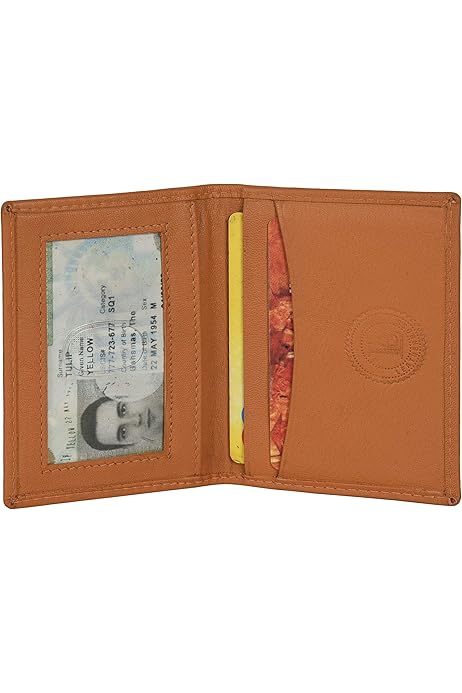 Style N Craft 391002 Slim Bifold Hipster Leather Wallet In Dark Brown - Foto 4