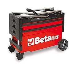 Beta C27S Red Collapsible Tool Cart, 4” Steering