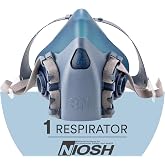 3M Reusable Respirator Half Facepiece 7503, NIOSH, Large, 1 Each | Half Facepiece Respirator