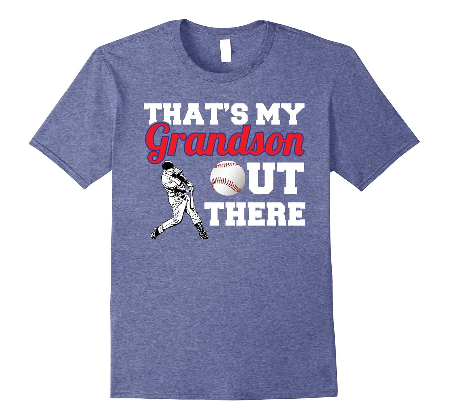 That's My Grandson Out There Baseball Shirt For Grandparents-anz