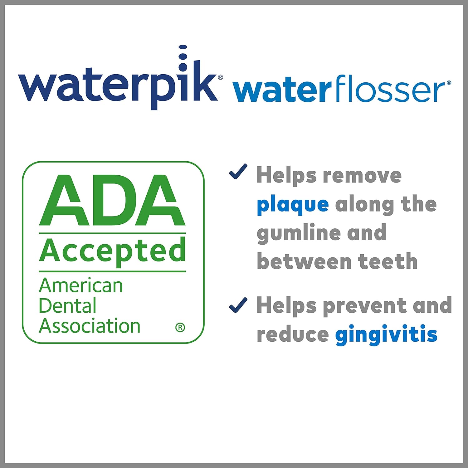 Waterpik WP-660 Water Flosser Electric Dental Countertop Professional Oral Irrigator For Teeth, Aquarius, White: Beauty