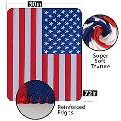 American Flag Throw Blanket - Plush Polyester