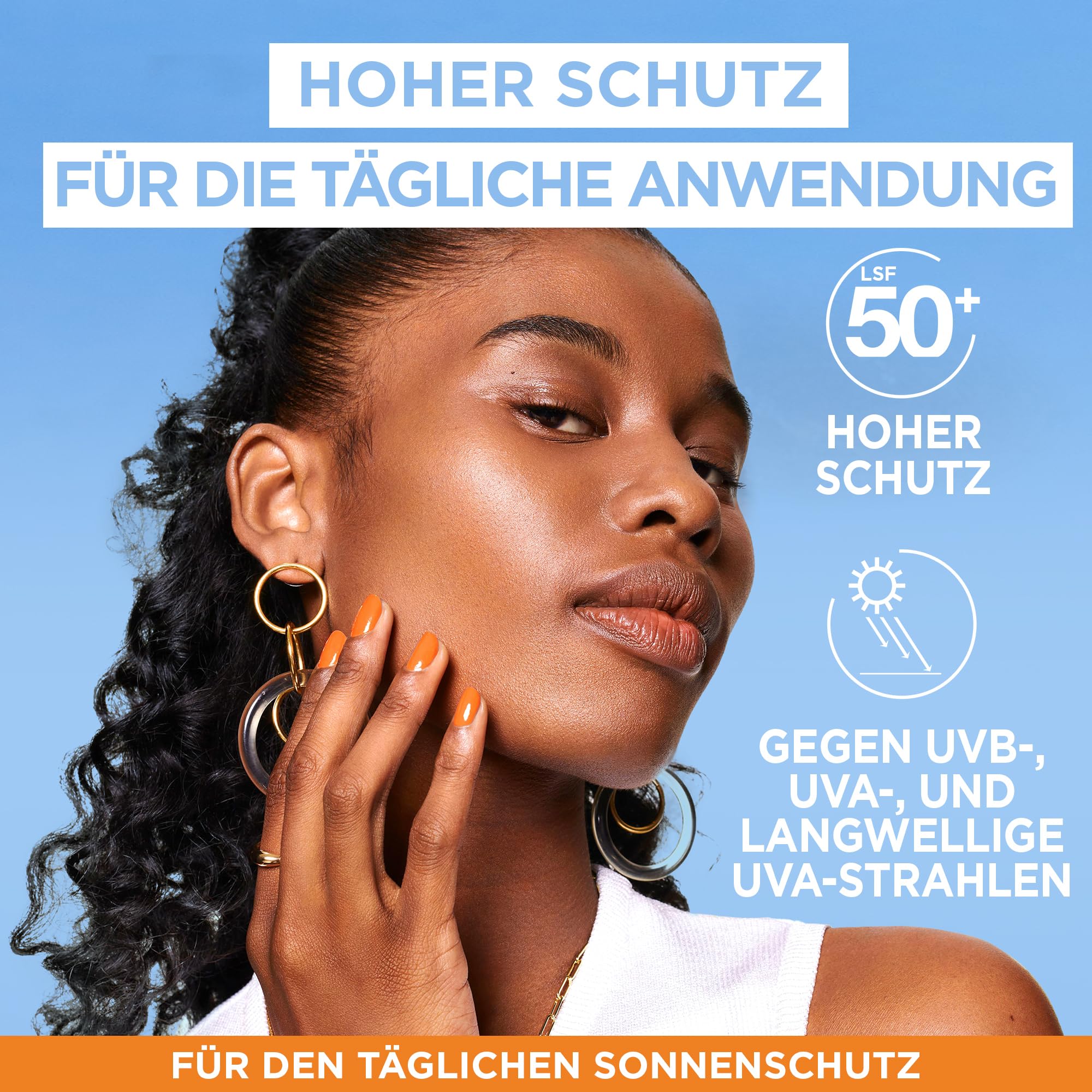 Garnier Sonnenschutz-Spray mit LSF 50+, Wasserfestes und rückstandsloses Spray für empfindliche Haut, Ambre Solaire Sensitive expert+, 1 x 150 ml 4
