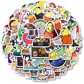 62Pcs Smiling Friends Cartoon Stickers for Mobile Phones Computers Refrigerators Bicycles Cars Helmets Birthday Parties Christmas