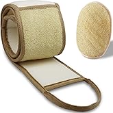 50 Inch Extra Long Exfoliating Natural Loofah Back Scrubber Loofah Sponge Back Scrubber for Shower for Men Women