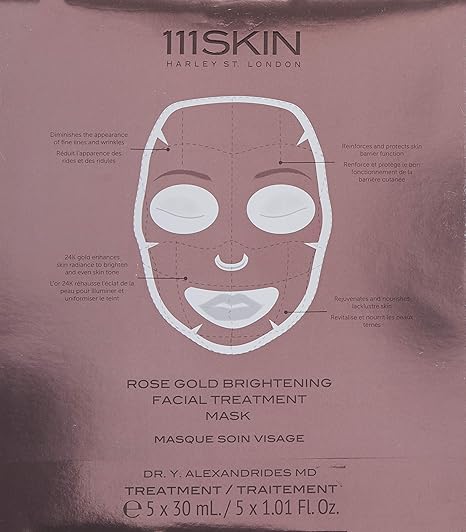 Download 111 Skin Rose Gold Brightening Facial Treatment Mask Amazon Co Uk Luxury Beauty PSD Mockup Templates