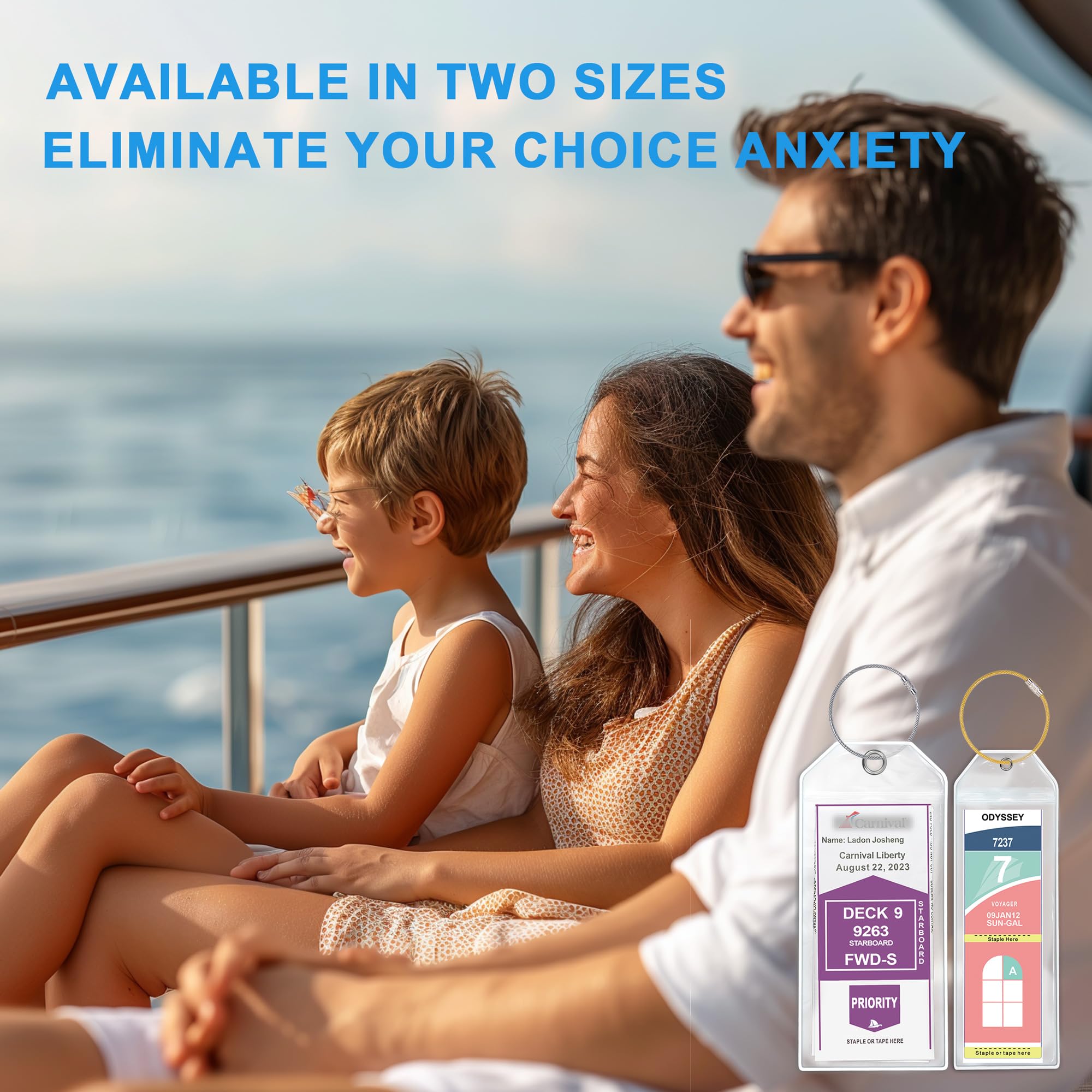 Cruise Luggage Tags for Carnilval, NCL, Princess & Royal Caribbean, Celebrity Cruise Ship Essentials 2024, Cruise Accessories Clear Reusable