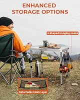 Sportneer Folding Camping Table 60x40 cm 4 Height Adjustable Aluminum view 7