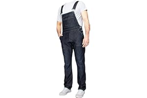 Enzo Men's Ezd390 Ven Denim DungareesOveralls