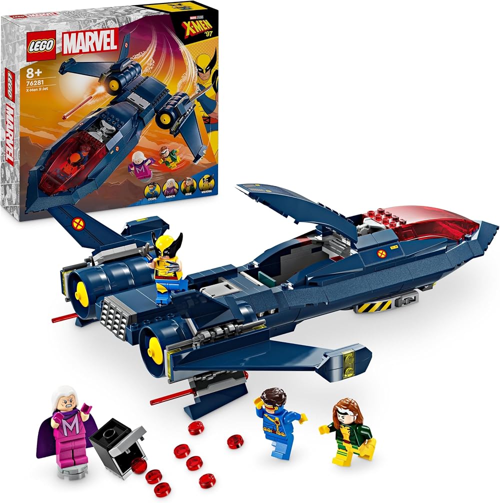 LEGO Marvel X-Men X-Jet Buildable Toy Plane 76281 with Wolverine Cyclops Rogue