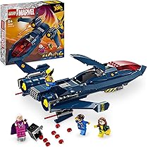 LEGO Marvel X-Men X-Jet Building Set with Wolverine & Rogue Figures