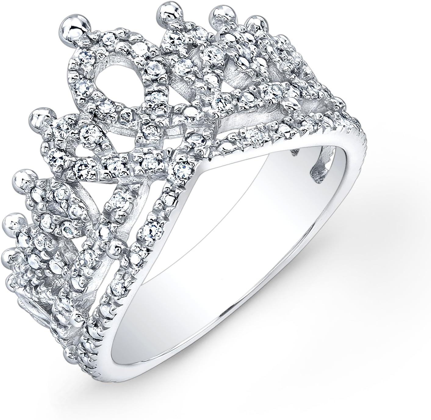 Victoria Kay 1/6ct White Diamond Crown Ring in Sterling Silver