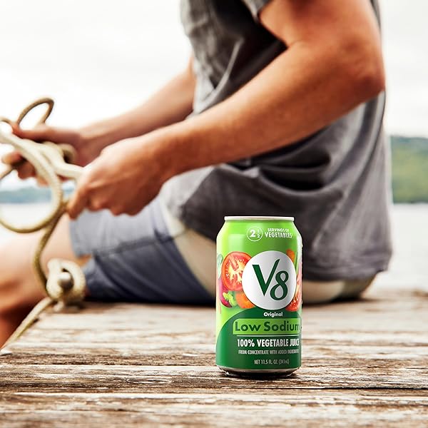 V8 LOW SODIUM ORIGINAL 100% VEGETABLE JUICE, 11.5 FL OZ CAN