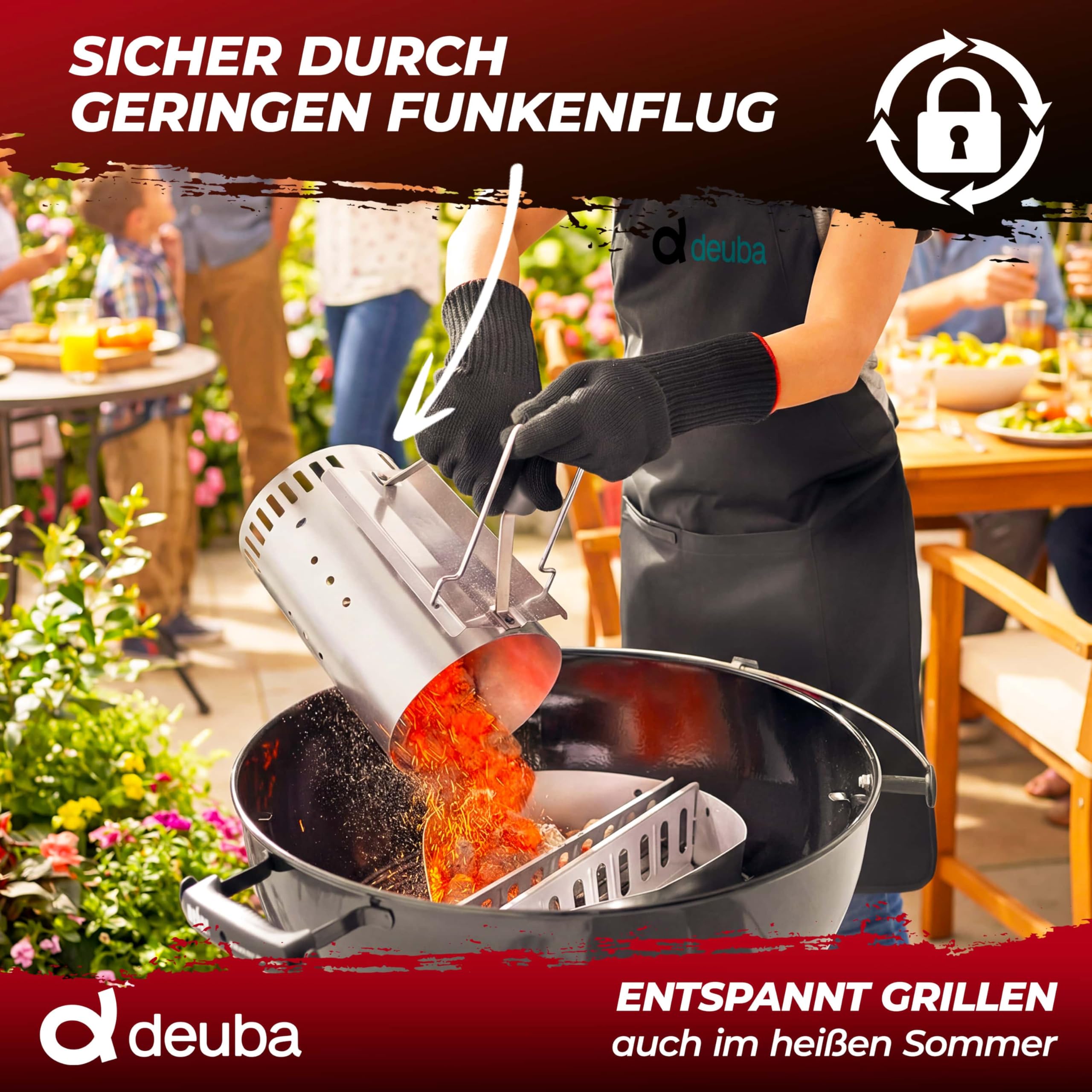 Deuba® 27 kg Grillbriketts 9 x 3 kg Holzkohle Grillkohle Holzkohlebriketts Holzkohlegrill Grill Brikett Kohle 5