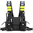 koculemi Versatile Chest Bag Vest Rig For Two Way Radio Walkie Talkie Hands Freely Chest Pack
