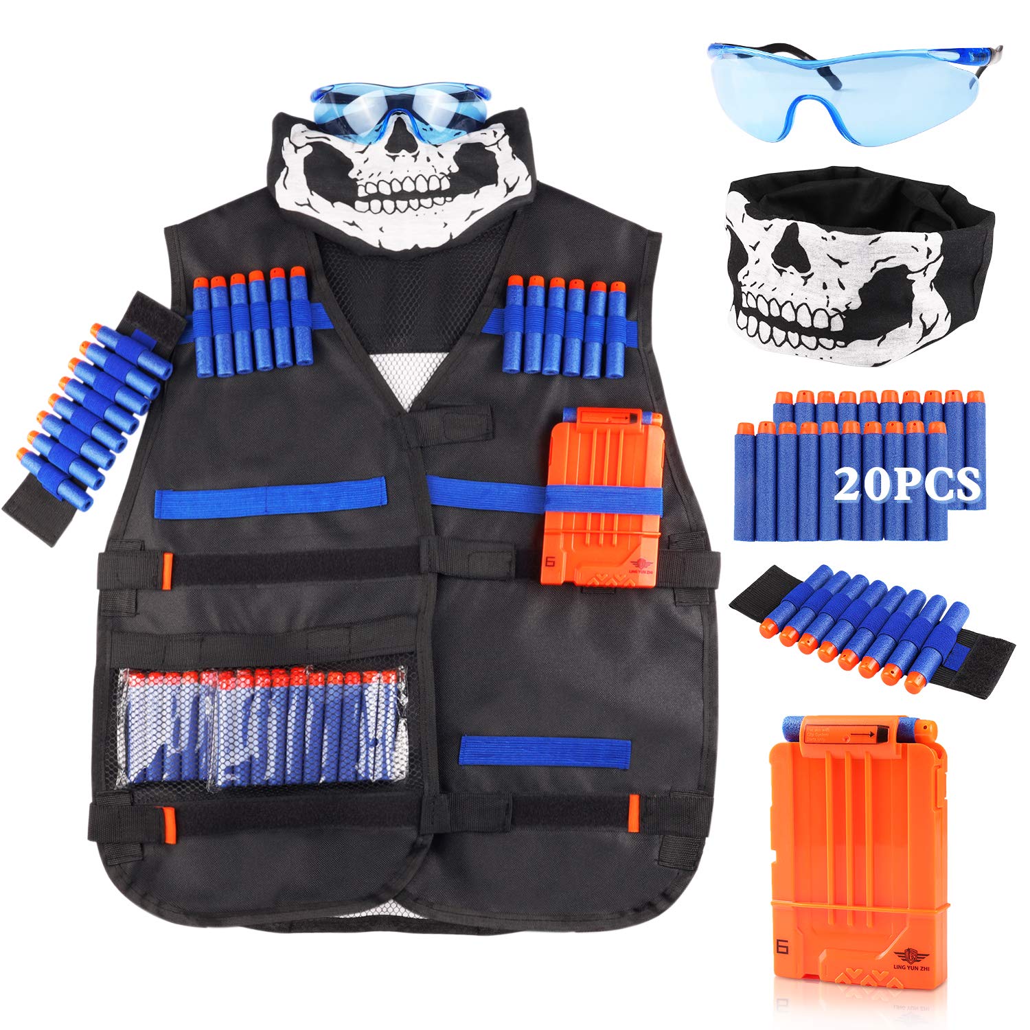 UWANTME Tactical Vest Kit for Nerf Guns N-Strike Elite Series