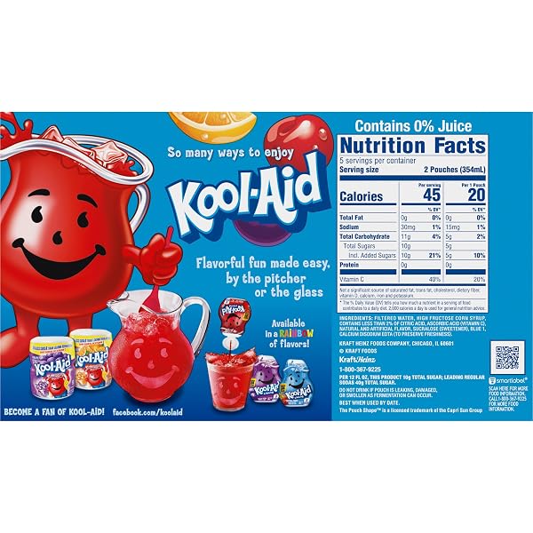 KOOL-AID JAMMERS TROPICAL PUNCH FLAVORED 0% JUICE DRINK, 10 CT BOX, 6 FL OZ POUCHES