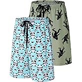 ENJOYNIGHT 2 Pack Mens Pajama Shorts Cotton Sleep Bottoms with Pockets & Drawstring