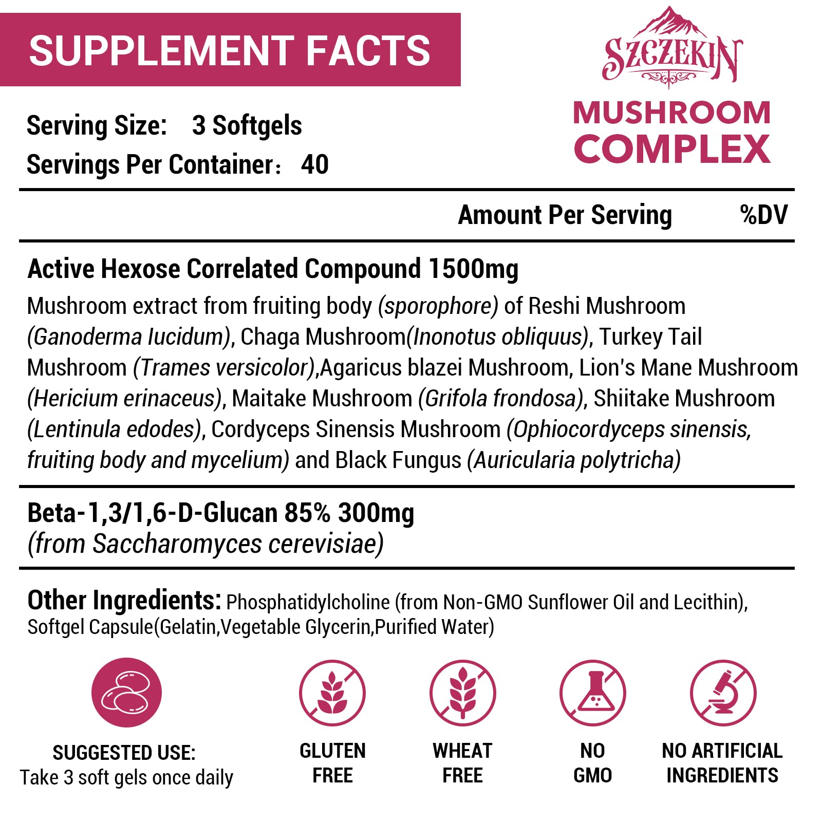 1500mg Liposomal Active Hexose Correlated Supplement,1200 Soft Gels Beta-Glucans with Natural Mushroom Extract, Immune System, Liver Function, Maintain T-Cell & Killer Cell Activity