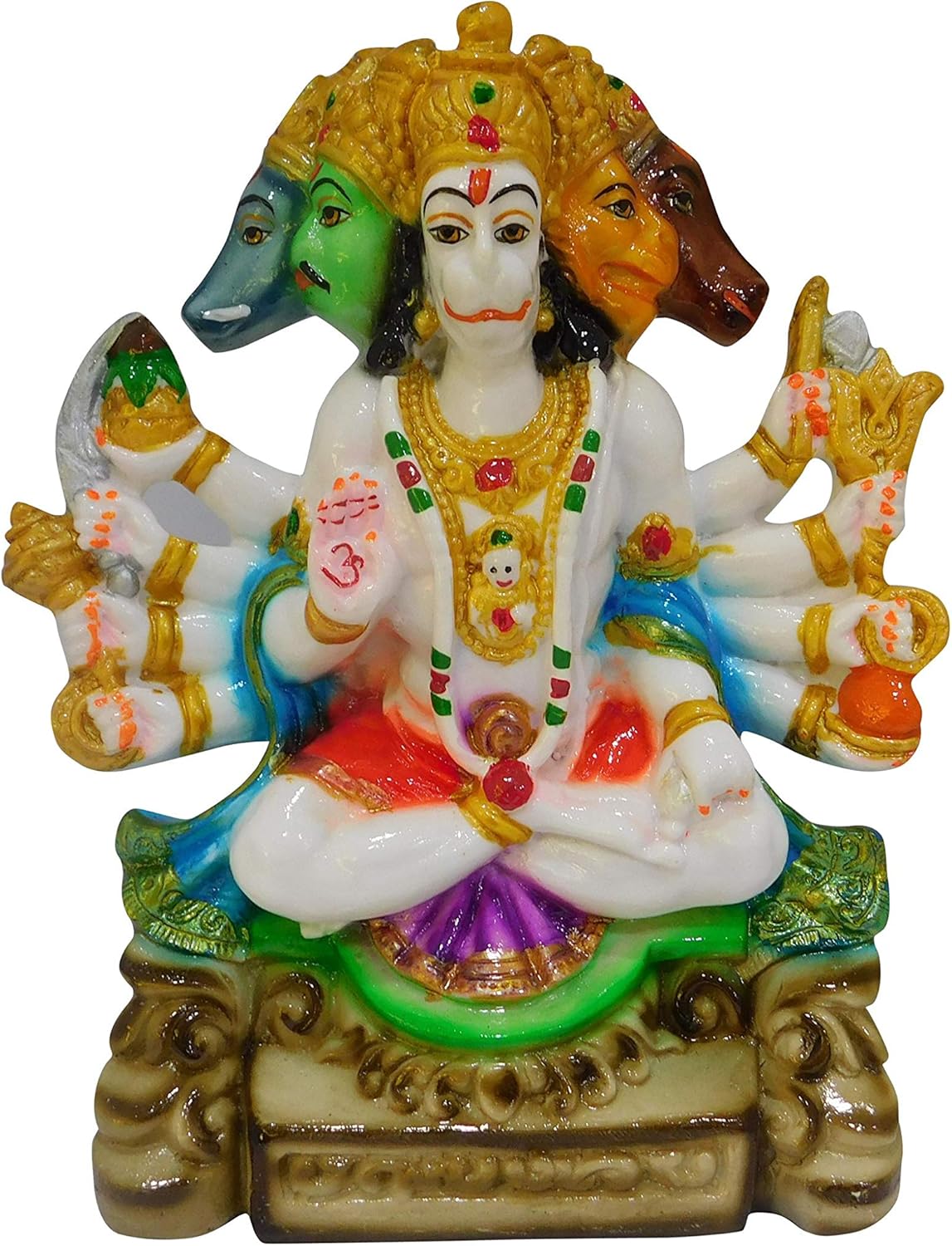 Buy Panchmukhi Hanuman Statue for Home Décor Marble Panchmukhi Hanuman