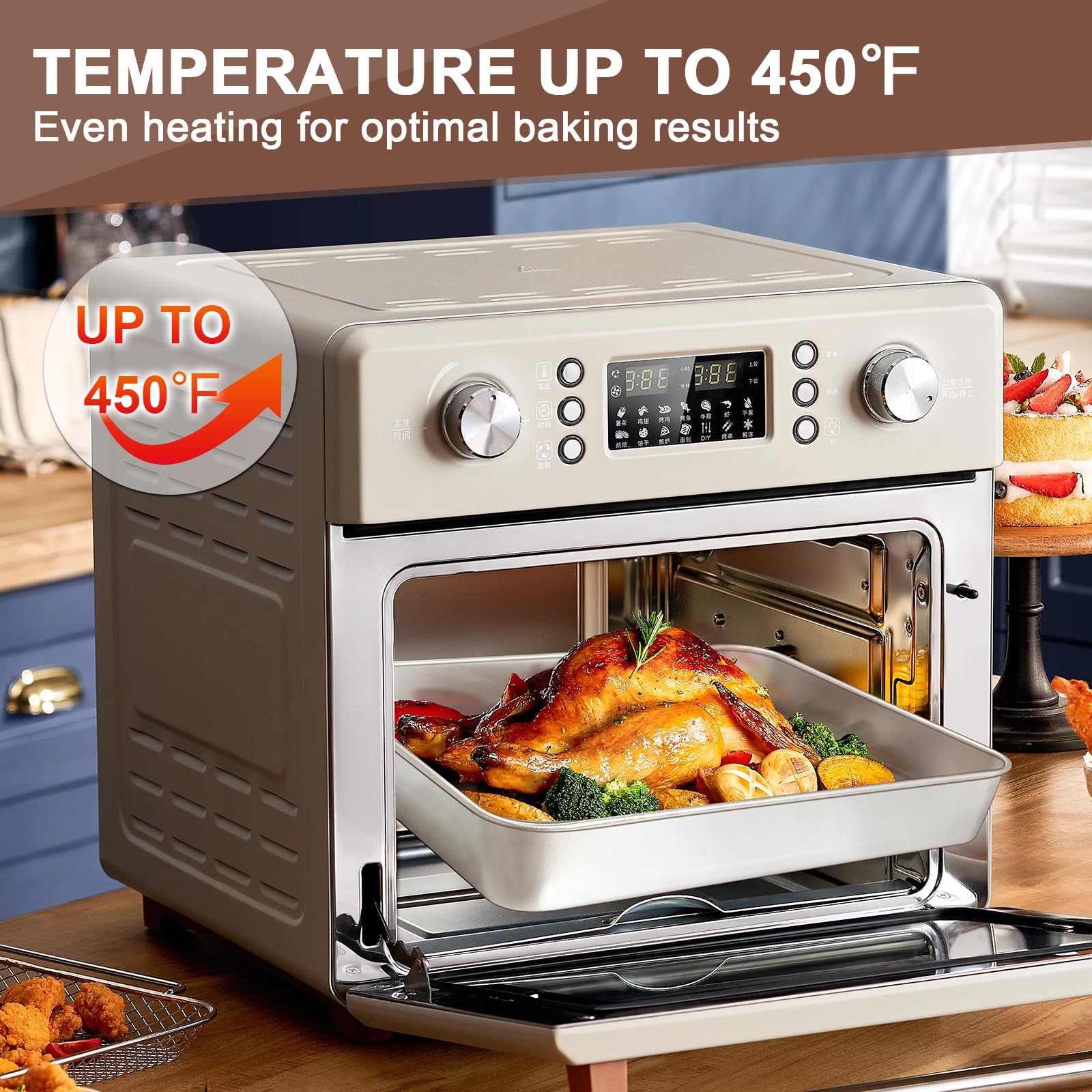 Baking Pans Set of 3, Commercial Grade Stainless Steel Cookie Pan for Baking, 12/10/9 Inch, Rectangle Bakeware Set for Cakes Breads Lasagna Casseroles, Rust & Warp Resistant & Nonstick, Heavy Duty