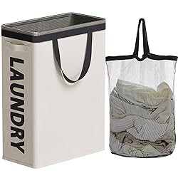 Slim Laundry Hamper with Removable Inner Bag and