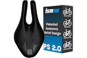 ISM PS Series No Nose Bike Saddle - Noseless Bike Seat Designed for Triathletes, Time Trial Riders, and Road Racers - Patente