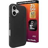 ZAGG Luxe Snap Phone Case for iPhone 17 - Black, Durable Graphene for Drop Protection (10ft/3m), Slim Lightweight Design, MagSafe Compatible