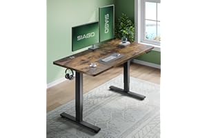 SIAGO Electric Standing Desk Adjustable - 48 x 24 Inch Sit Stand up Desk with Cable Management - 3 Memory Preset Adjustable Height Table