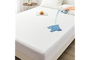 Mooreeke King Waterproof Mattress Protector, Premium Nylon Cooling Mattress Pad Protect Cover, Ultra Soft & Breathable Mattre