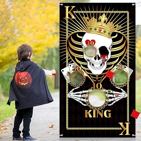 Carnival Skull Bean Bag Toss Game With 3 Bean Bags Halloween
