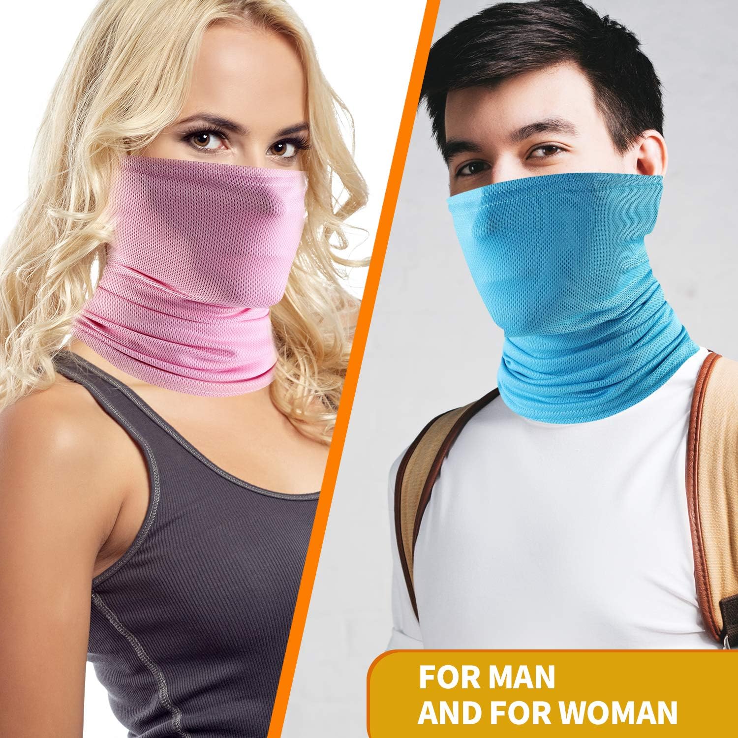 6 Pieces Neck Gaiter Balaclava Scarf Face Mask, Summer Cooling Reusable Bandana. at  Men’s Clothing store