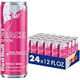 Red Bull Energy Drink, White Peach, Peach Edition | contains caffeine, taurine, B-vitamins, sugar, and water, 12 fl oz, pack